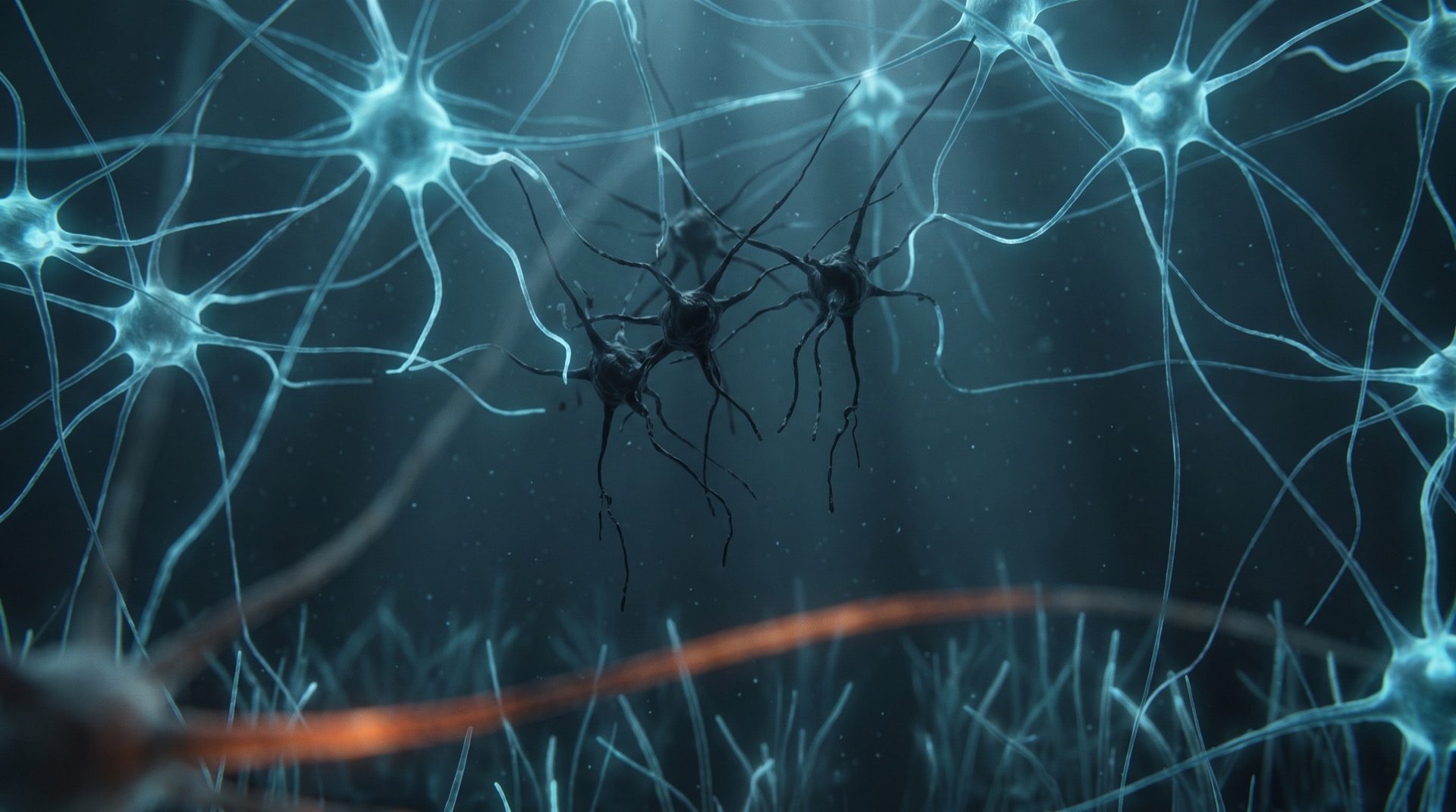 A cold dark hole in the neuron constellation above the burnt band